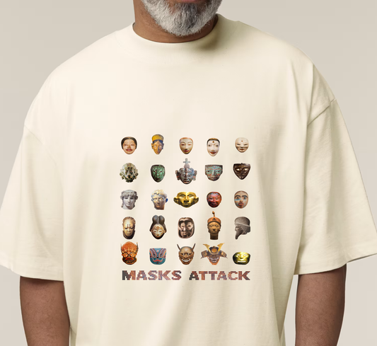 TRIBAL MASKS SYNERGY - BLASTER - Artshirt