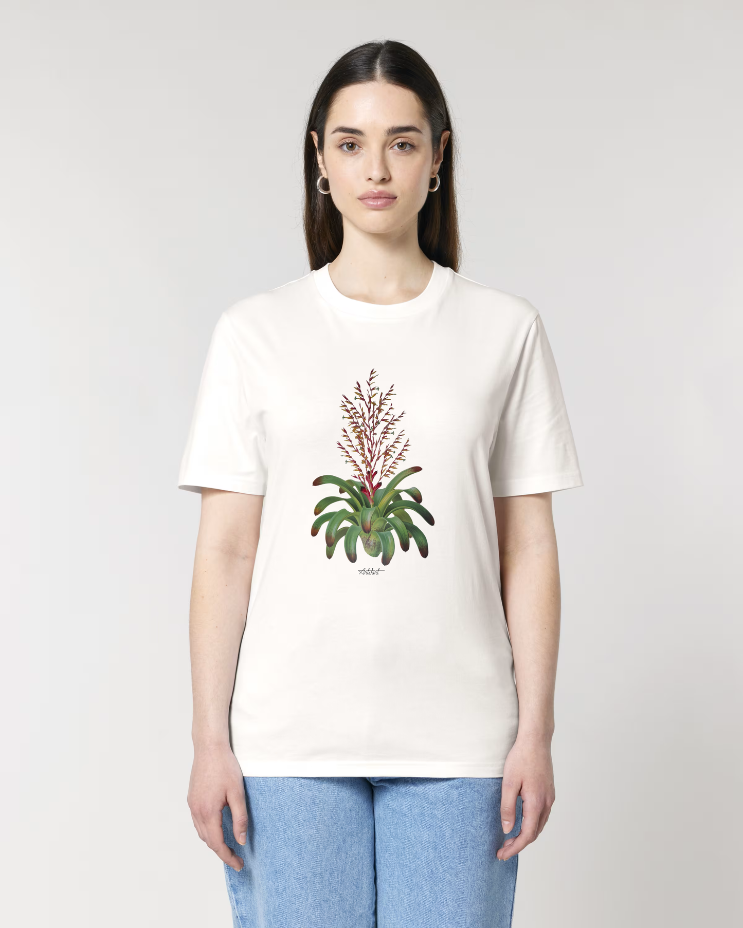 TROPICAL BROMELIA FLAME – CREATOR – OFF WHITE – artshirt