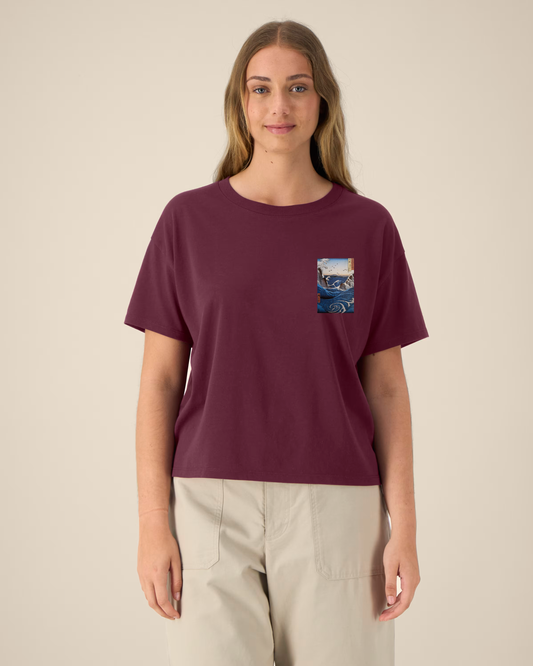 hokusaiwave – ETTA – plum – artshirt